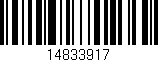 Código de barras (EAN, GTIN, SKU, ISBN): '14833917'