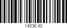 Código de barras (EAN, GTIN, SKU, ISBN): '14836.40'