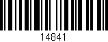 Código de barras (EAN, GTIN, SKU, ISBN): '14841'