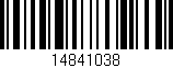 Código de barras (EAN, GTIN, SKU, ISBN): '14841038'