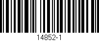 Código de barras (EAN, GTIN, SKU, ISBN): '14852-1'