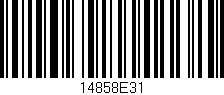 Código de barras (EAN, GTIN, SKU, ISBN): '14858E31'
