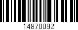 Código de barras (EAN, GTIN, SKU, ISBN): '14870092'