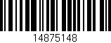 Código de barras (EAN, GTIN, SKU, ISBN): '14875148'