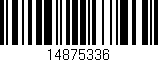 Código de barras (EAN, GTIN, SKU, ISBN): '14875336'