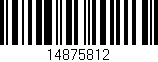 Código de barras (EAN, GTIN, SKU, ISBN): '14875812'