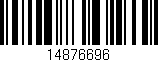 Código de barras (EAN, GTIN, SKU, ISBN): '14876696'