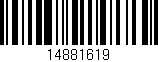 Código de barras (EAN, GTIN, SKU, ISBN): '14881619'