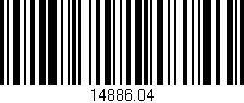 Código de barras (EAN, GTIN, SKU, ISBN): '14886.04'
