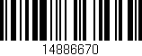 Código de barras (EAN, GTIN, SKU, ISBN): '14886670'
