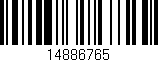 Código de barras (EAN, GTIN, SKU, ISBN): '14886765'