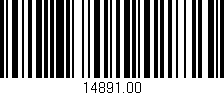 Código de barras (EAN, GTIN, SKU, ISBN): '14891.00'