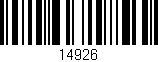 Código de barras (EAN, GTIN, SKU, ISBN): '14926'