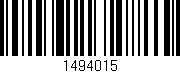 Código de barras (EAN, GTIN, SKU, ISBN): '1494015'
