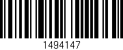 Código de barras (EAN, GTIN, SKU, ISBN): '1494147'