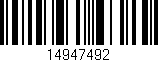 Código de barras (EAN, GTIN, SKU, ISBN): '14947492'