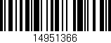 Código de barras (EAN, GTIN, SKU, ISBN): '14951366'