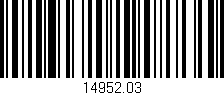 Código de barras (EAN, GTIN, SKU, ISBN): '14952.03'