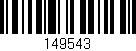 Código de barras (EAN, GTIN, SKU, ISBN): '149543'