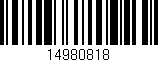 Código de barras (EAN, GTIN, SKU, ISBN): '14980818'