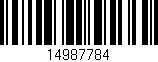 Código de barras (EAN, GTIN, SKU, ISBN): '14987784'