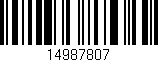 Código de barras (EAN, GTIN, SKU, ISBN): '14987807'