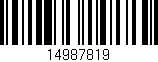 Código de barras (EAN, GTIN, SKU, ISBN): '14987819'