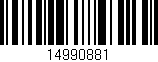 Código de barras (EAN, GTIN, SKU, ISBN): '14990881'