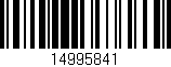 Código de barras (EAN, GTIN, SKU, ISBN): '14995841'