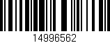Código de barras (EAN, GTIN, SKU, ISBN): '14996562'