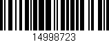 Código de barras (EAN, GTIN, SKU, ISBN): '14998723'