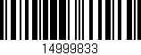 Código de barras (EAN, GTIN, SKU, ISBN): '14999833'