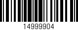Código de barras (EAN, GTIN, SKU, ISBN): '14999904'