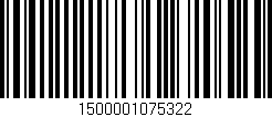 Código de barras (EAN, GTIN, SKU, ISBN): '1500001075322'