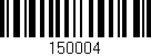 Código de barras (EAN, GTIN, SKU, ISBN): '150004'