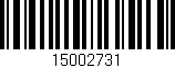 Código de barras (EAN, GTIN, SKU, ISBN): '15002731'