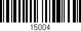 Código de barras (EAN, GTIN, SKU, ISBN): '15004'
