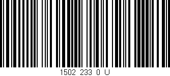 Código de barras (EAN, GTIN, SKU, ISBN): '1502_233_0_U'