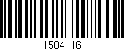 Código de barras (EAN, GTIN, SKU, ISBN): '1504116'