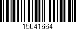 Código de barras (EAN, GTIN, SKU, ISBN): '15041664'