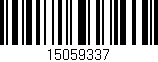 Código de barras (EAN, GTIN, SKU, ISBN): '15059337'