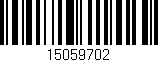 Código de barras (EAN, GTIN, SKU, ISBN): '15059702'