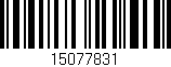 Código de barras (EAN, GTIN, SKU, ISBN): '15077831'