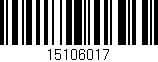 Código de barras (EAN, GTIN, SKU, ISBN): '15106017'