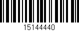 Código de barras (EAN, GTIN, SKU, ISBN): '15144440'