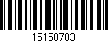 Código de barras (EAN, GTIN, SKU, ISBN): '15158783'