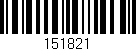 Código de barras (EAN, GTIN, SKU, ISBN): '151821'