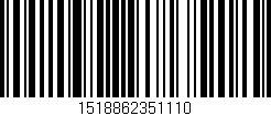 Código de barras (EAN, GTIN, SKU, ISBN): '1518862351110'
