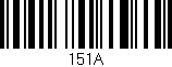 Código de barras (EAN, GTIN, SKU, ISBN): '151A'