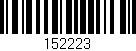 Código de barras (EAN, GTIN, SKU, ISBN): '152223'